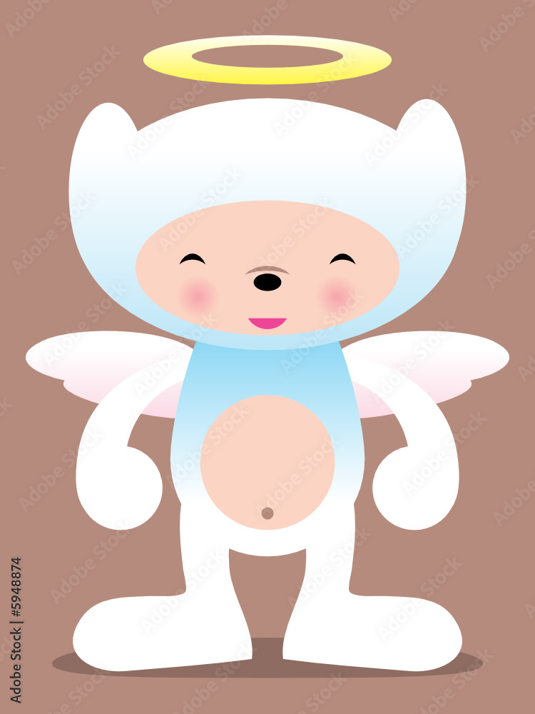 cute angel vector manga illustration! Easy to pose or make edits