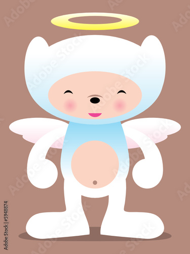 cute angel vector manga illustration! Easy to pose or make edits