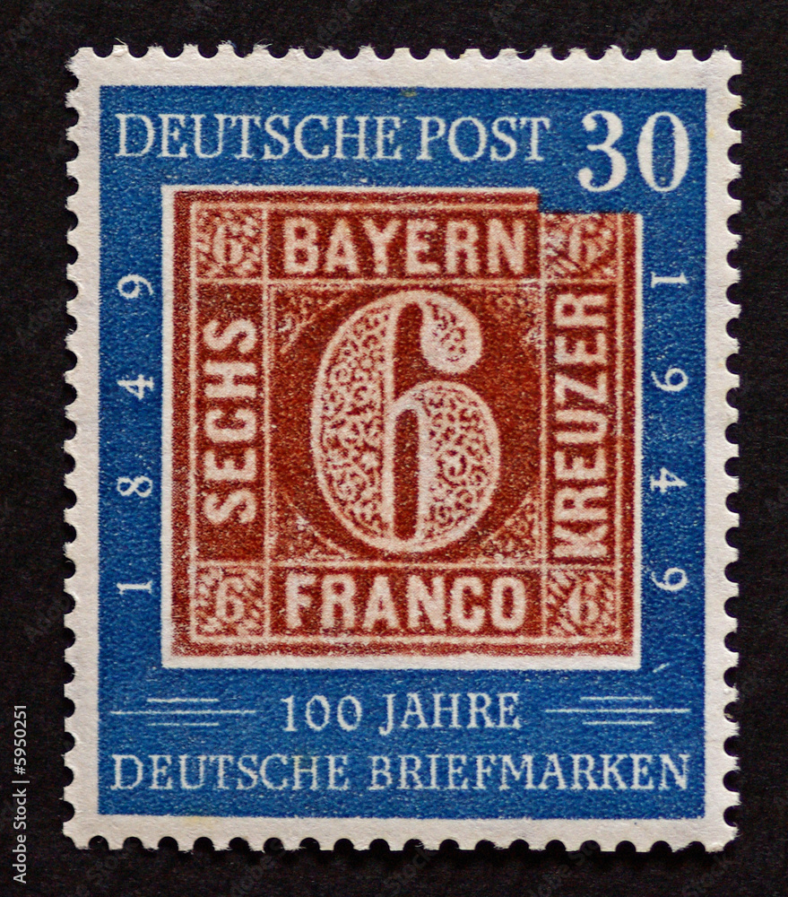 100 Jahre deutsche Briefmarken 30 Pfennig Stock Photo | Adobe Stock