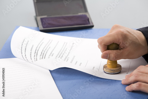 Stamping the document