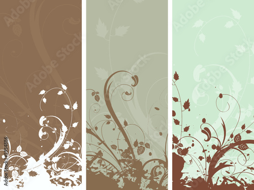 Floral grunge panels