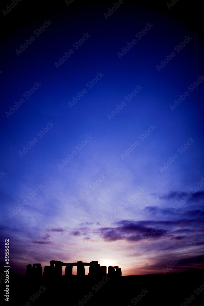 Stonehenge at sunset - quite highly processed file Stonehenge at sunset - quite highly processed file