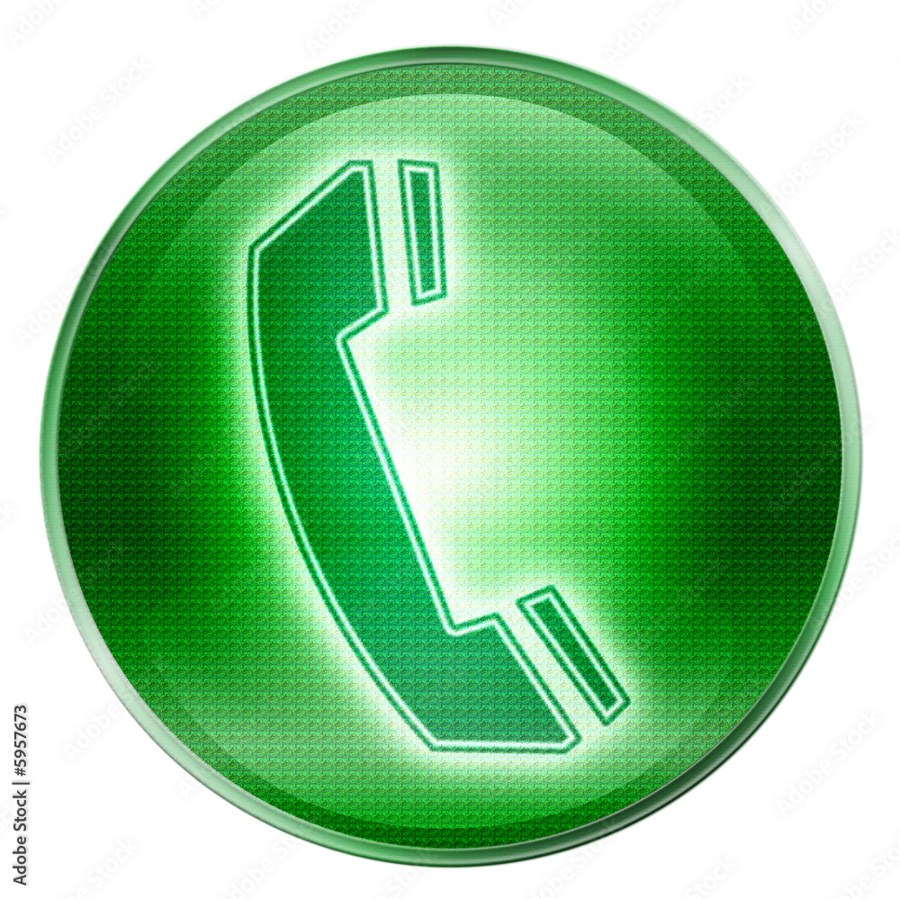 phone icon green, isolated on white background. phone icon green, isolated on white background.