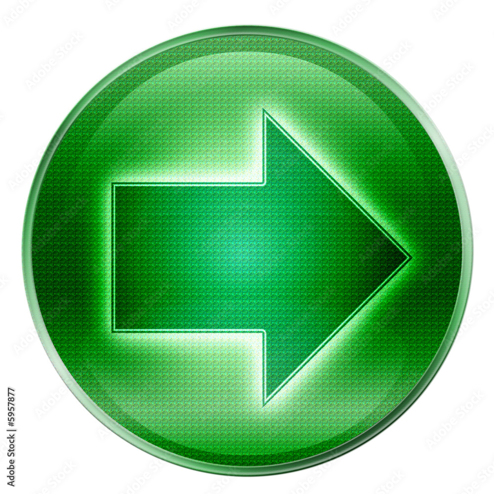Arrow right icon green, isolated on white background Arrow right icon green, isolated on white background
