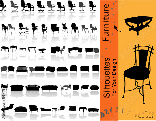 Furniture. Vector