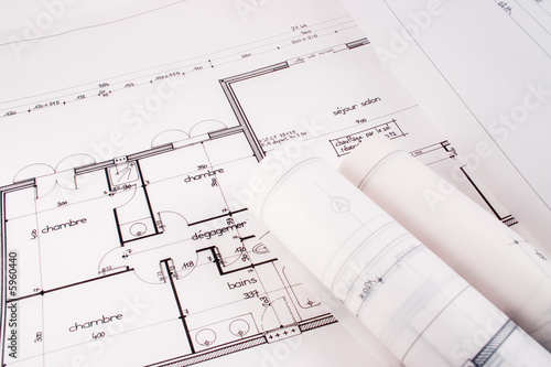 Plans of a house designed by an architect