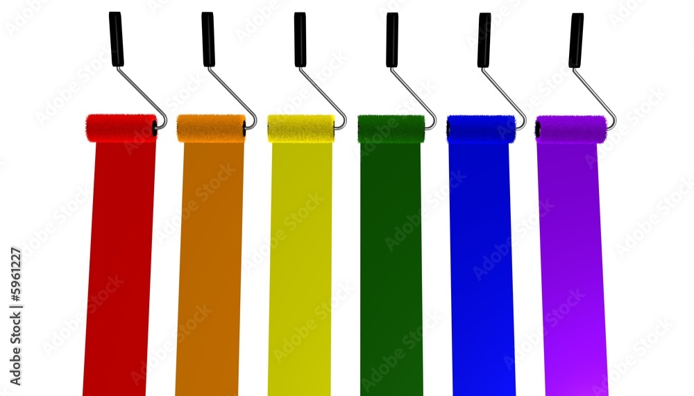 Paint Roller Rainbow Paint Roller Rainbow