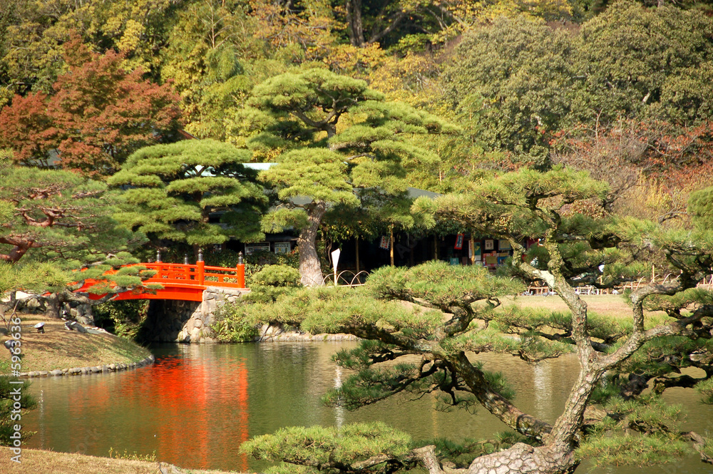 Naklejka premium jardin Ritsuin