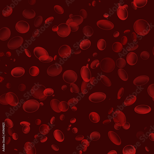 Red blood cells on a maroon background floating
