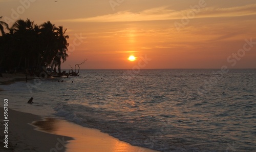Sonnenuntergang in der Karibik 