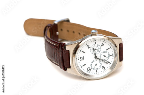 Hand watch isolated on the white background