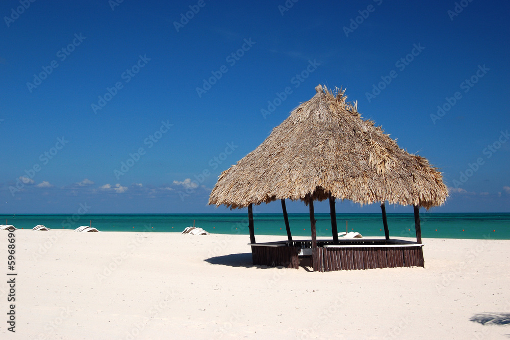 Beautiful beach at Passion Island, Mexico
