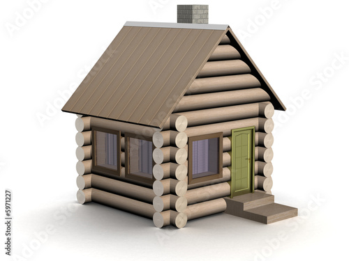 Wooden small house. The iso...