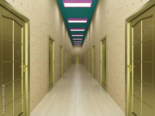 Corridor with a number of d...
