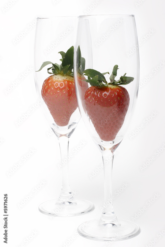 strawberries in glass