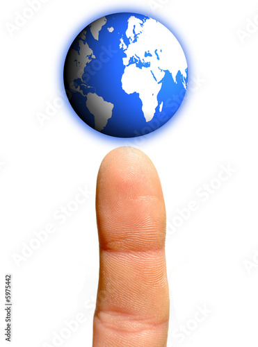 World over a finger