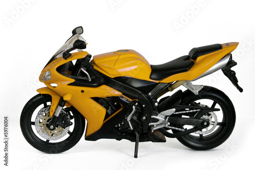 Yellow Sports Motorcycle