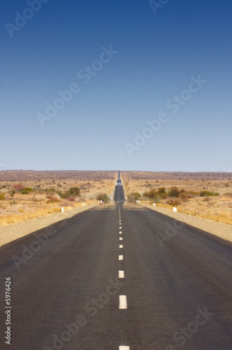 Endlose Strasse durch die Wüste