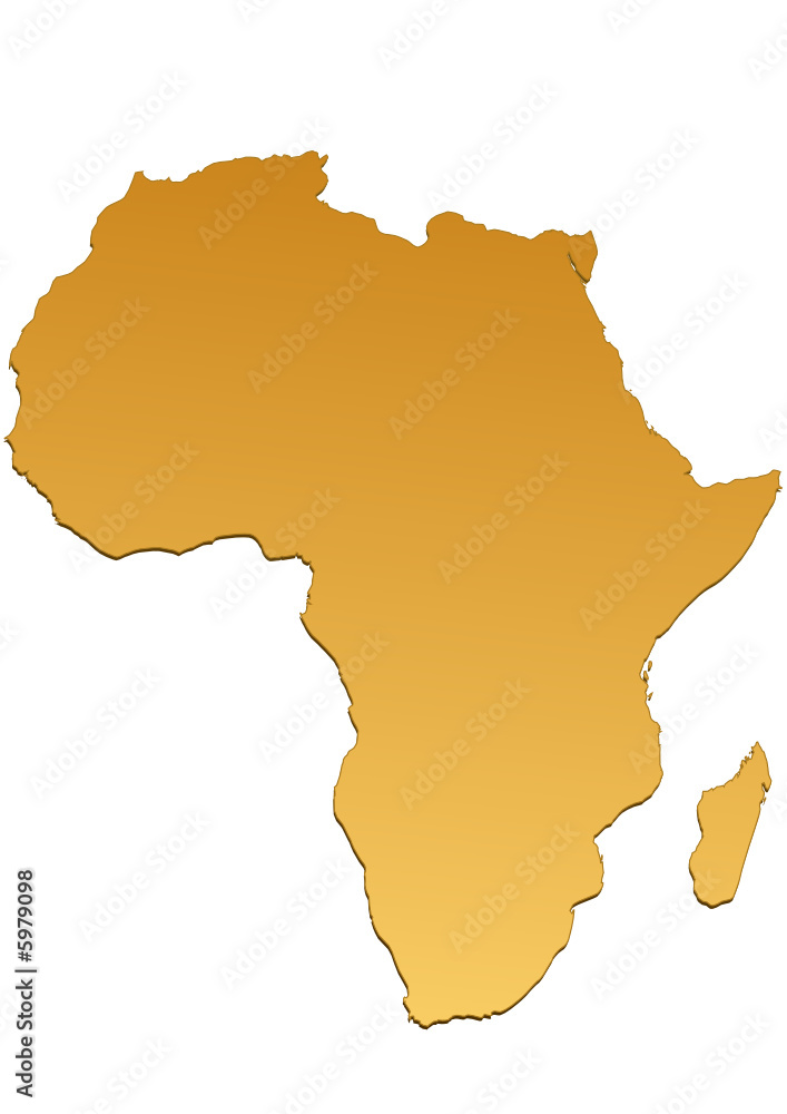 Obraz premium Carte de l'afrique marron