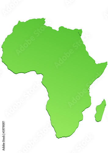 Carte de l'Afrique verte