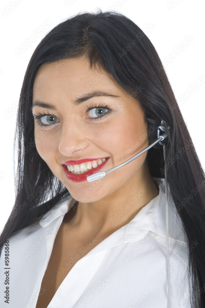 Business woman calling on white background Business woman calling on white background