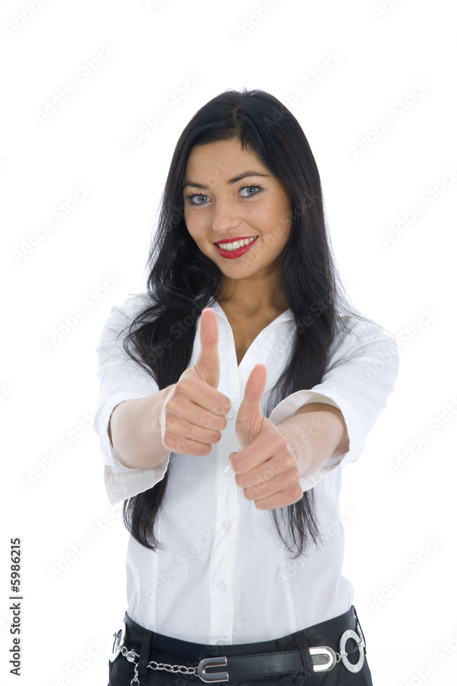 Business woman on white background Business woman on white background
