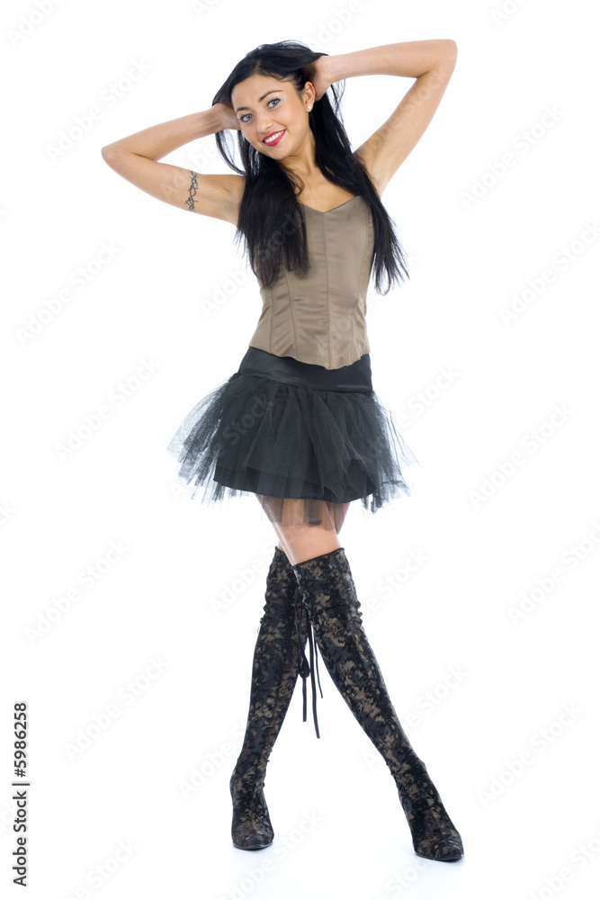 portrait of the brunette on isolated background.. portrait of the brunette on isolated background..