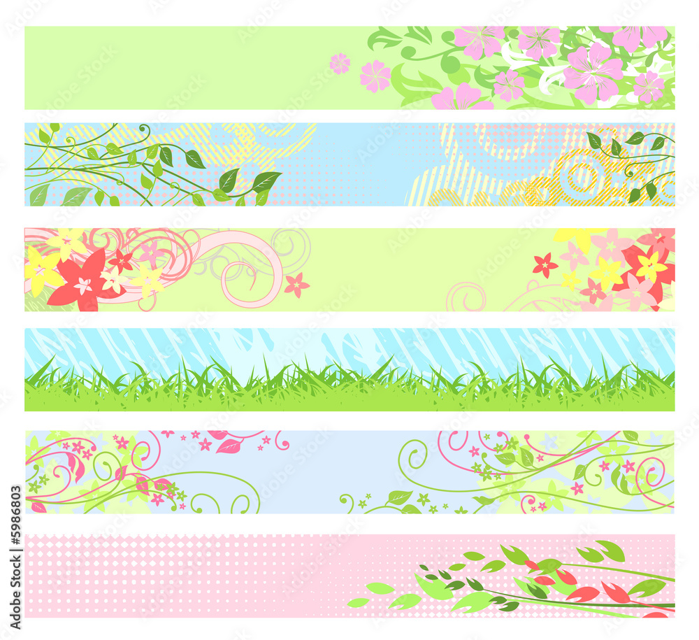 Spring floral website banners / vector / for your web-site Spring floral website banners / vector / for your web-site