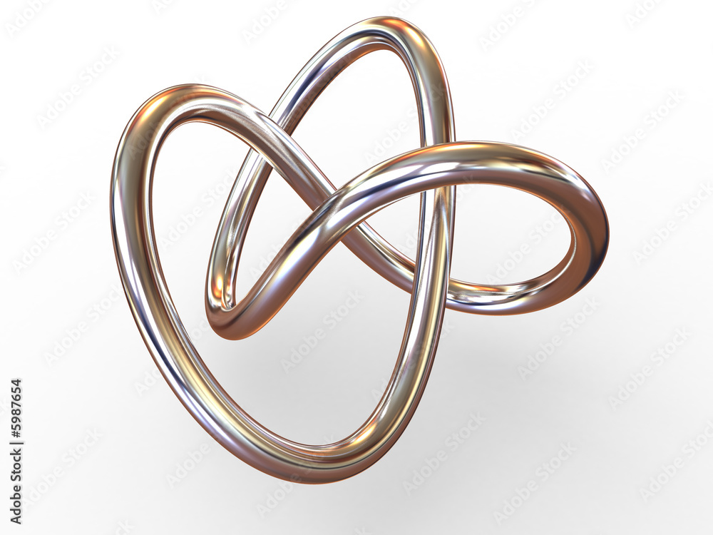 Fototapeta premium torus knot. 3d