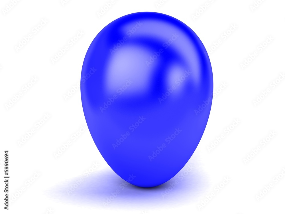 blue Easter egg on a white background blue Easter egg on a white background