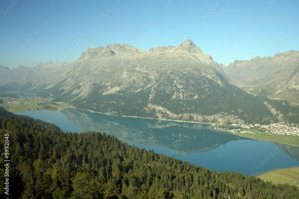 Sankt Moritz, lake of Silvaplana, Switzerland Sankt Moritz, lake of Silvaplana, Switzerland
