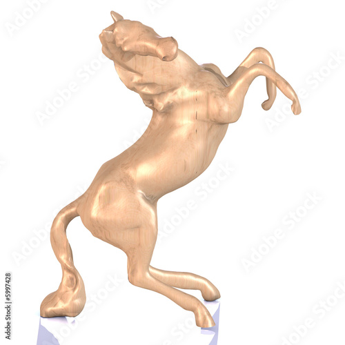 Rendered Image of a horse with Clipping Path