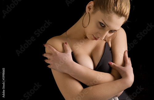 Erotic and sensuality woman at provocative posing