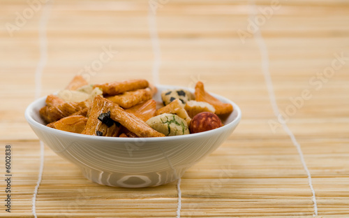 japanese rice crackers photo