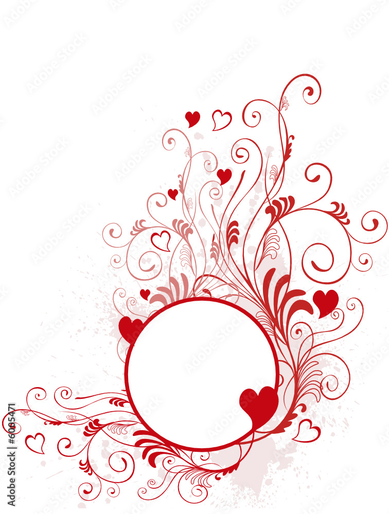 round valentine frame 