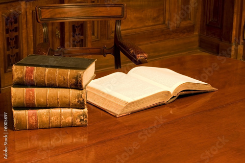 Books in old room