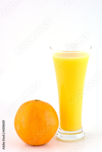 fresh juice and a orange