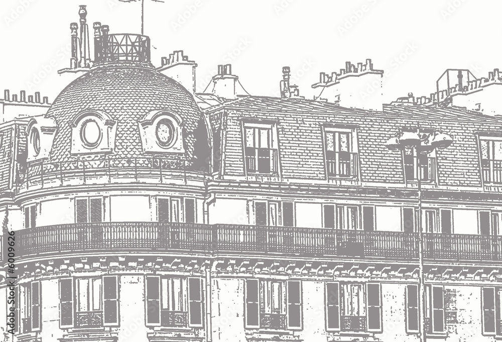 croquis d'un immeuble haussmannien croquis d'un immeuble haussmannien