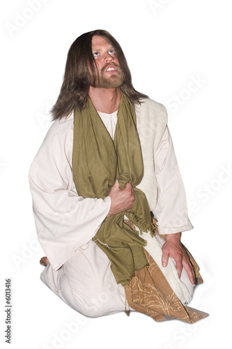Christ kneeling and praying to God the Father
