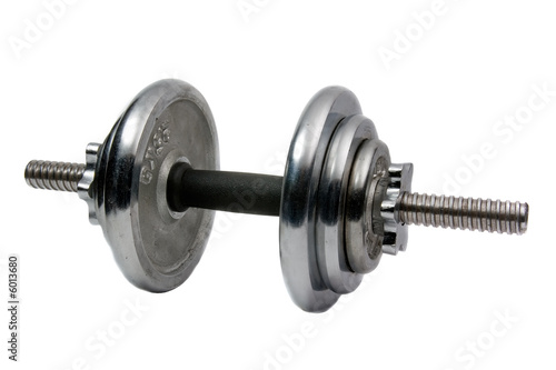 Hand dumbbells isolated on the white background