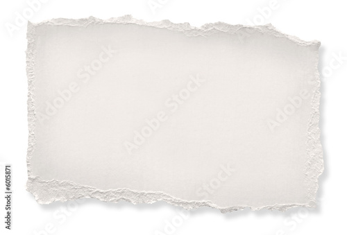 Torn off-white paper.  Clipping path included.