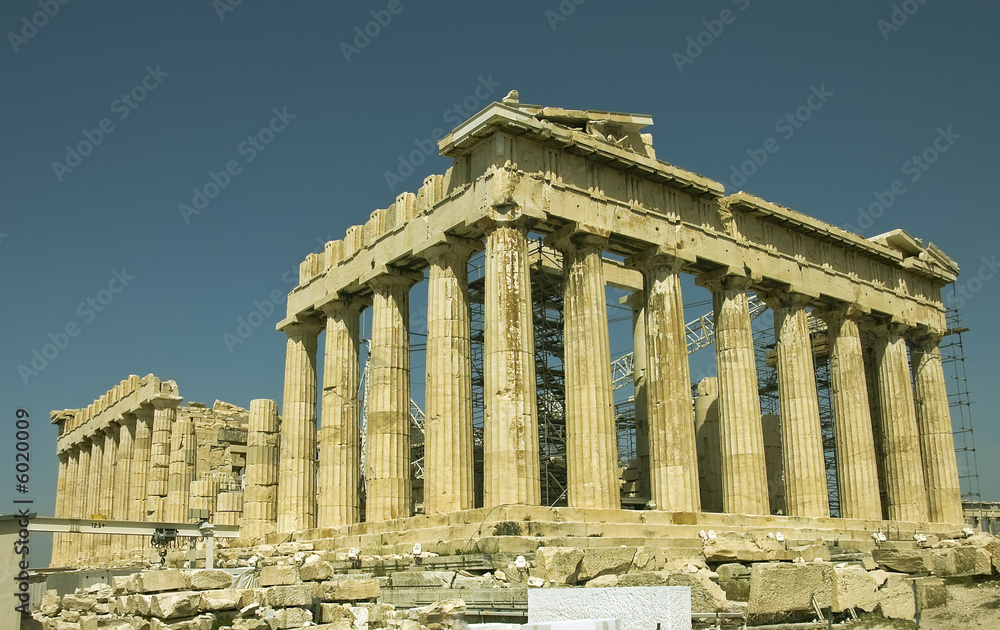 Parthenon monument,  north-west view, Athens, Greece