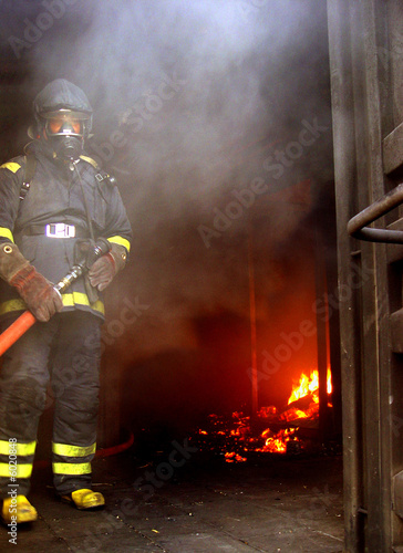 fireman at work