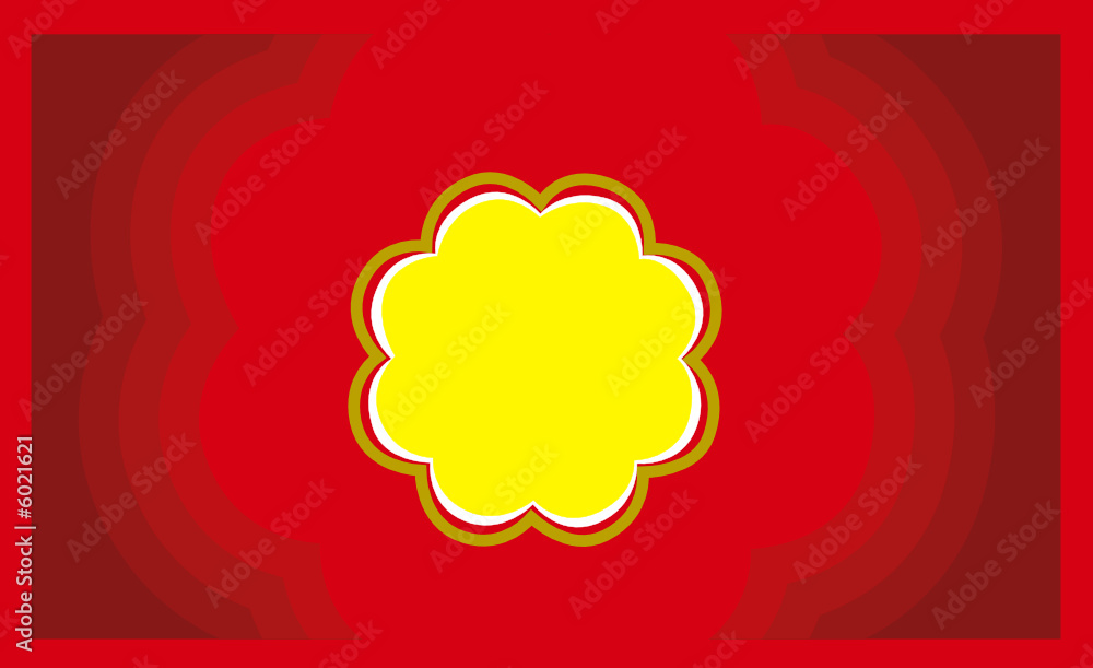 Fond sucette fleur jaune et rouge