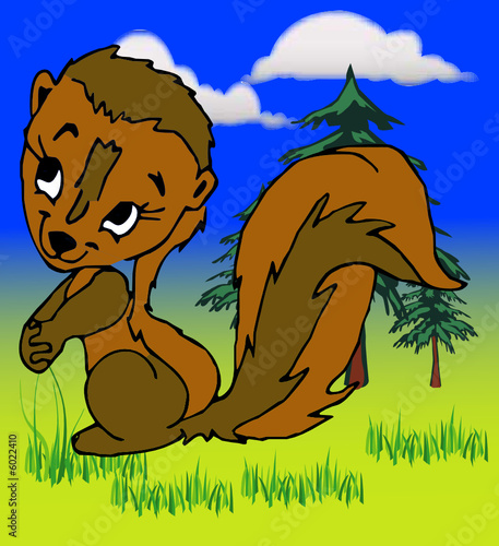 Illustration eines Eichhörnchens
