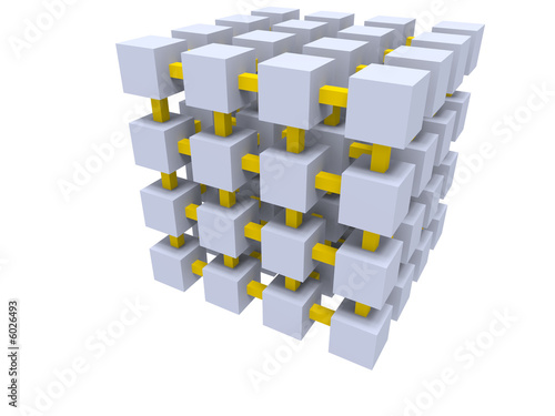 gray cube mesh