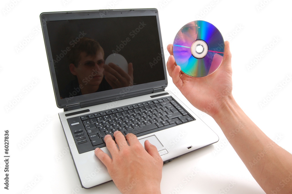 notebook and disk notebook and disk