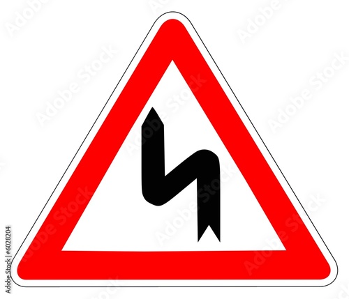 Panneau de Signalisation (Succession de virages - A1D)