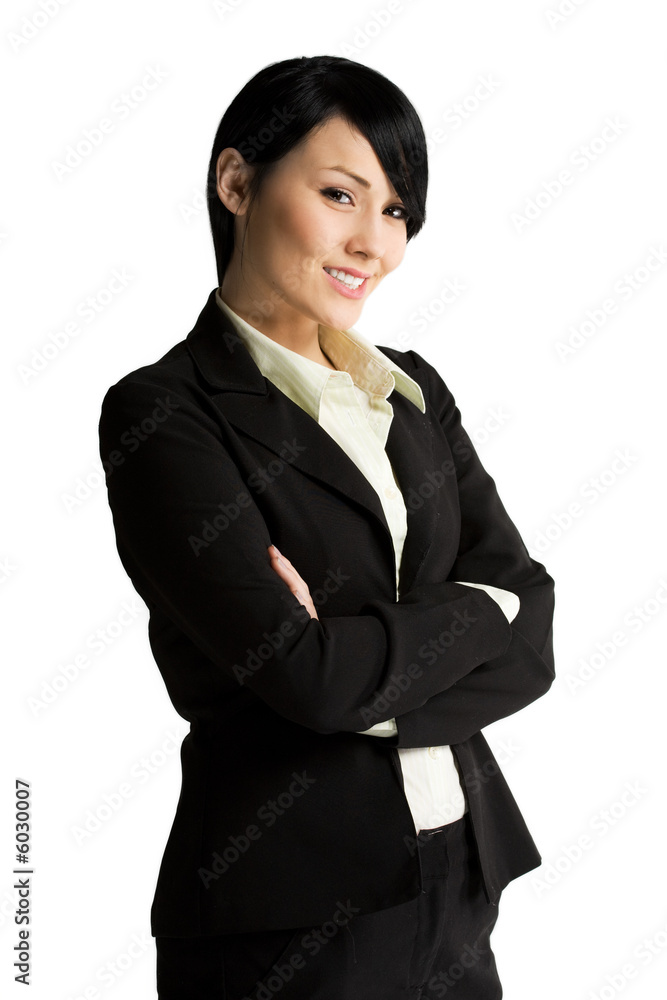 An isolated shot of a beautiful smiling businesswoman An isolated shot of a beautiful smiling businesswoman