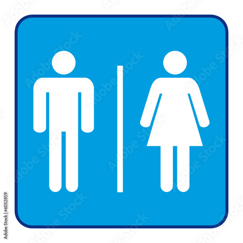 Toilette, WC, Mann und Frau